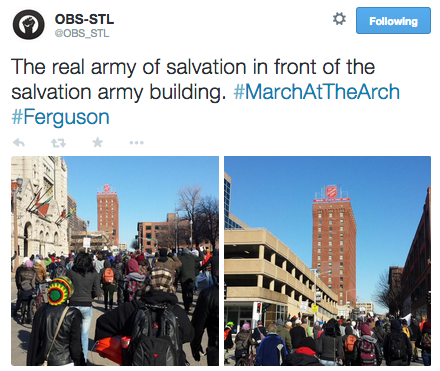 socialjusticekoolaid:   HAPPENING NOW (12/31/14): Ferguson St Louis protesters are demonstrating out front and occupying inside of St Louis Metropolitan PD HQ. Arrests have been made and pepper spray has been used. We’re closing out 2014 strong and