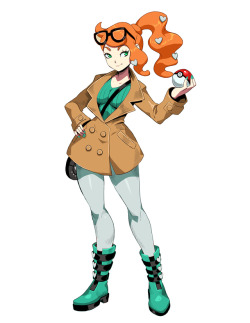 genzoman:  Sonia sketch/color warmup from pokemon direct about Pokemon Sworld and Shield.