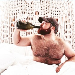 smalltownbigguy:  bearweek365:  Sipping champagne