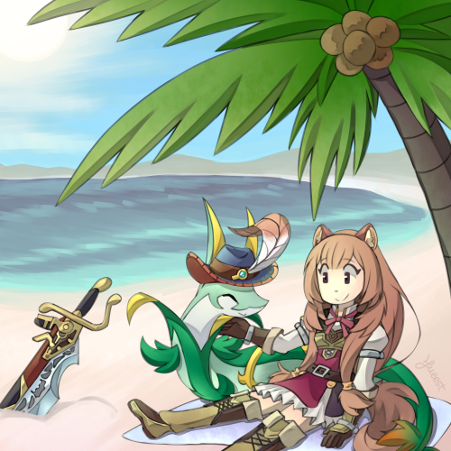 Serperior and Raphtalia - commission for serperpy