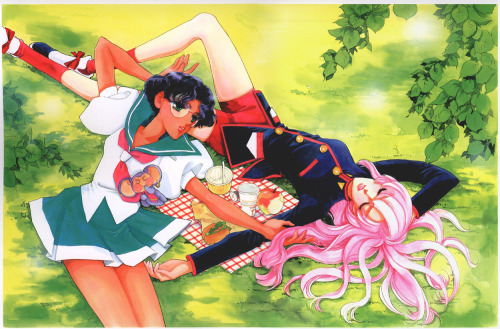 warmsleepy: some of my fave utena n anthy pics by chiho saito