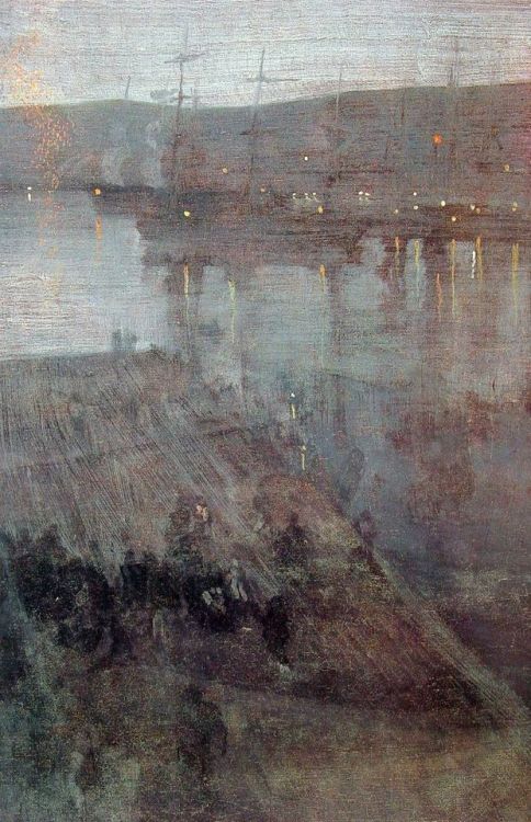 drakontomalloi:James McNeill Whistler - Nocturne in Blue and Gold, Valparaiso Bay. 1866