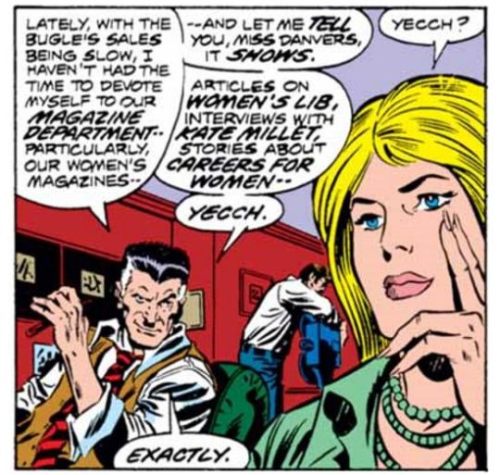 Carol Danvers (Ms. Marvel / Captain Marvel) knows how to deal with J. Jonah Jameson.Source