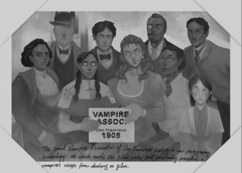 my pieces for the @carpenoctemzine &hellip; an oldie photo print of some vintage vampires, and a