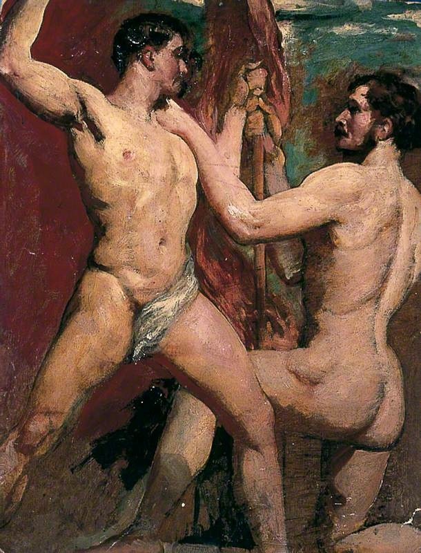 shaddad:  2 homens nus, de william etty (1787-1849)
