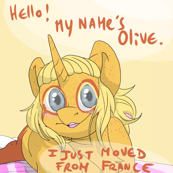 ask-the-french-olive: A little redraw of the first post on this blog ! Only one panel