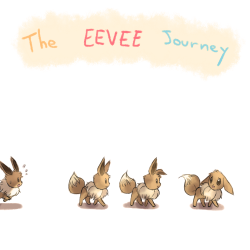 ask-fortunecookie:  aruberutoo:  The EEVEE Journey!  … *EEEEEEEEEEEEEE*  OMG ;w; &lt;3!