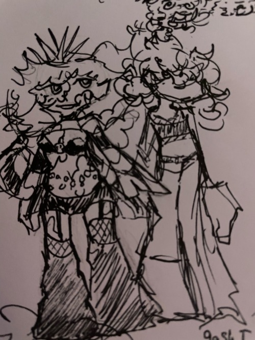And The Last Doodle Dump! Me And My Mutual @mushroomgutzs Ocs! For Grand Fest. Mack And Erel :3