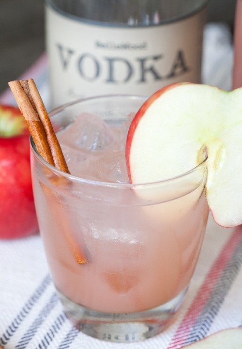 elizabethkevans:Apple Cider Cocktail Fill an 8 oz glass to the top with ice.Pour 1 shot of BelleWood