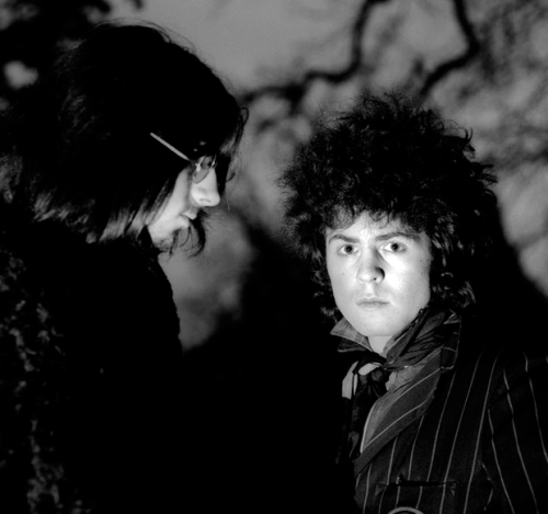 glamidols: Marc Bolan and Steve Peregrin Took of Tyrannosaurus Rex photographed at Holland