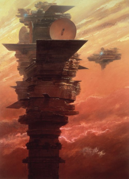 70sscifiart:Excerpts from one of 2014’s best art collections, The Art of John Harris: Beyond the Hor