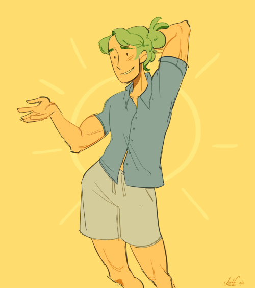 I can’t wait for summer! But a Prehnite in casual summer wear will have to do for now. 