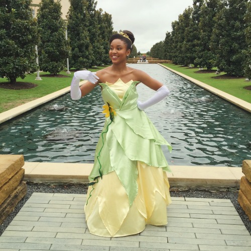 thesda:me as Princess Tiana! dven though it was thunder storming, i think i made a lot of people smi