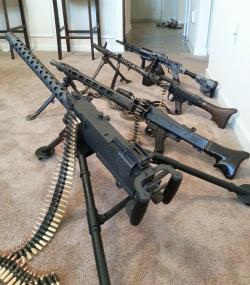 gunrunnerhell:  One isn’t enough… Belt-fed