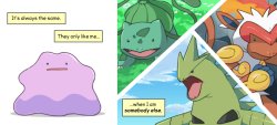 puff-to-tuff:  finalsmashcomic:  Kindred Spirit I got really attached to this little Pokémon, and I can totally see Ditto and Mimikkyu getting along. :) Now they can feel loved together! Full image version   