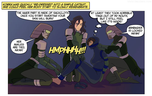 Korra, not prepared as she should have been, was defeated in battle of Zaofu and inprisoned by Kuvir