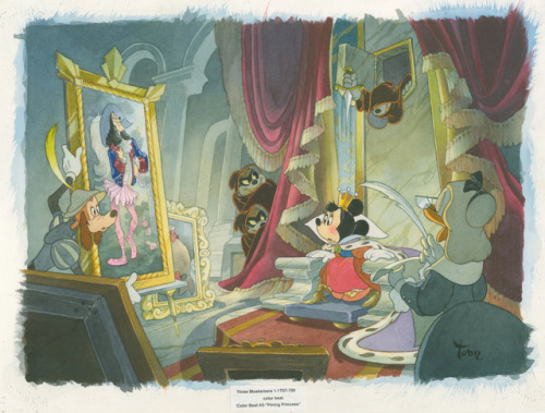 betterthanmama64:havesomedisney:Concept art for “Mickey, Donald and Goofy: The Three Musk