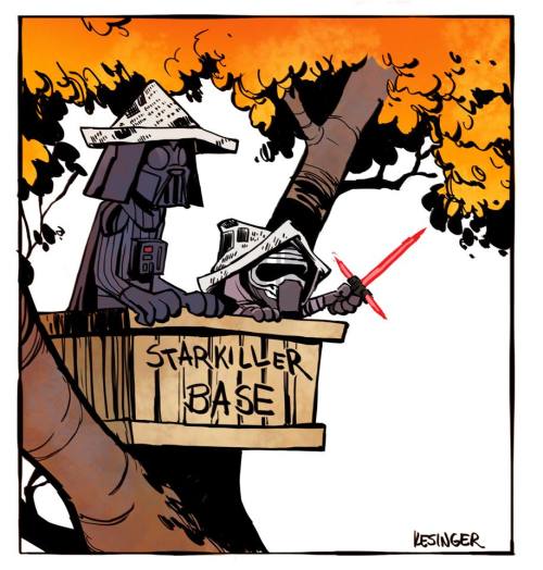 xombiedirge:    Star Wars/Calvin and Hobbes Mash ups by Brian Kesinger   