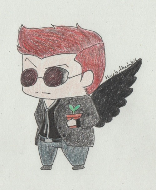 theladyofthechibis: Chibi Aziraphale and Crowley from Good omens Love them both! &lt;3