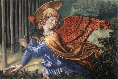 benozzo-gozzoli:Angels Worshipping (detail), 1461, Benozzo GozzoliMedium: fresco