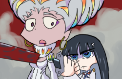 Dang Internet, you work fast! Spoilers for Kill La Kill 17. Though most probably saw this coming a mile away. Based on this: https://www.youtube.com/watch?v=yAG2MfWCpFc