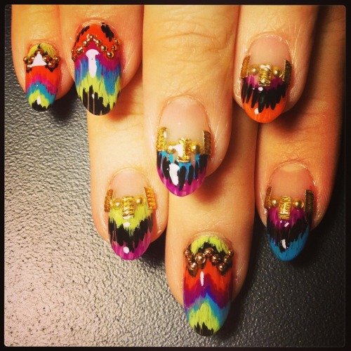 jessicatongnailart: Missoni Ikat for Aprils trip to Copenhagen this weekend