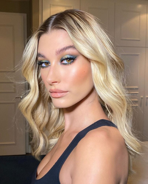 Hailey Bieber via @peterluxhair