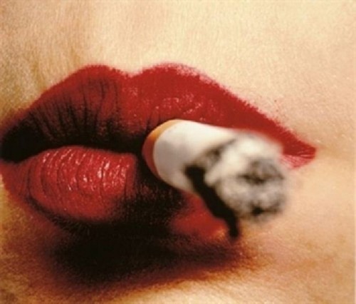 Irving Penn (American, 1917-2009, b. Plainfield, NJ, USA) - Cigarette And Lips, New York, before 196