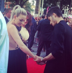 direct-news:  Trisha, Perrie and Zayn at the red carpet! 