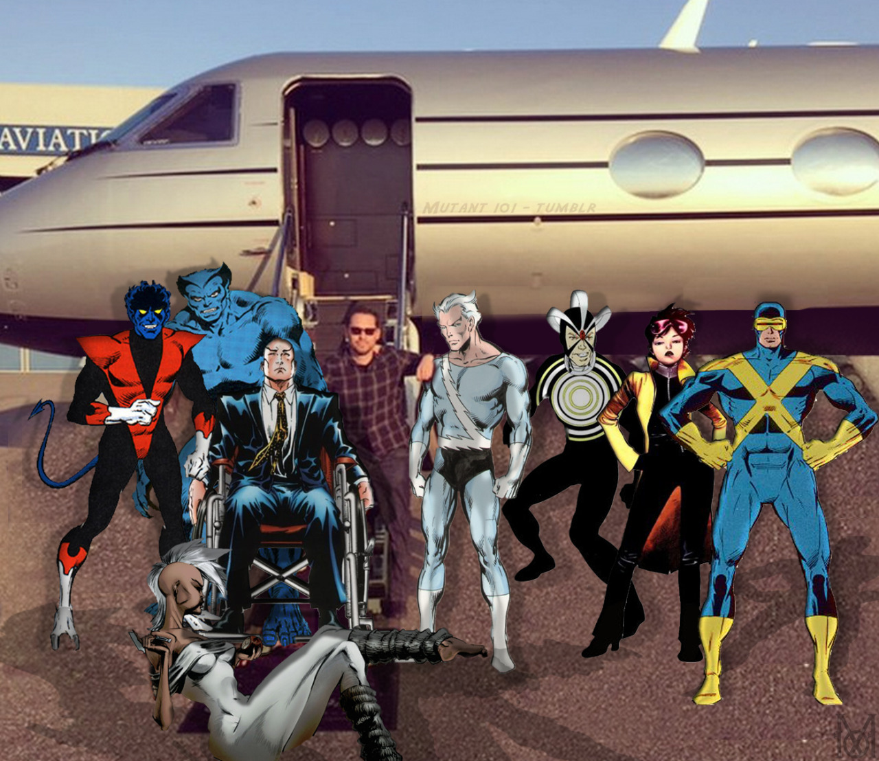 : Some of the cast of “X-Men: Apocalypse” on their way to Comic Con 2015…‘Nuff