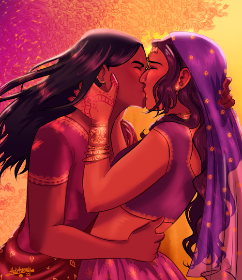 ace-artemis-fanartist:Priya and Malini from The Jasmine Throne.