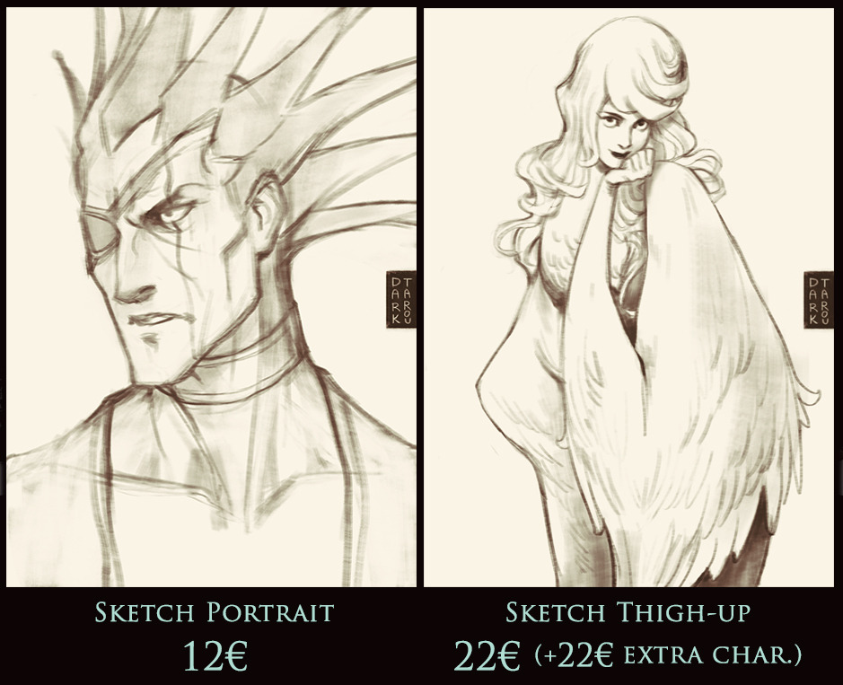 dark-tarou:  More commission types yoo~ Size: A4 (8.3&quot; x 11.7&quot;),