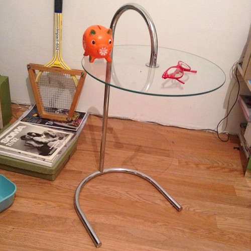 for #sale my old #RYsidetable glass and chrome 80.$ #vintage from 1997 - they never made more after.