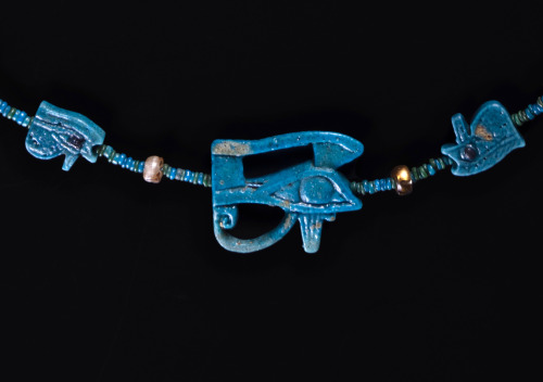 glencairnmuseum:The most popular of all Egyptian amulets was the wedjat eye, which was worn to promo