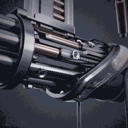loopedgifs:Stylized Gatling Gun 