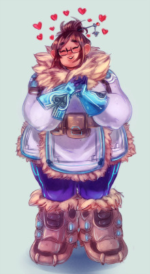 bug-dad:   Mei is my favorite character from overwatch. She is fat and adorable and perfect.  full view (x) 