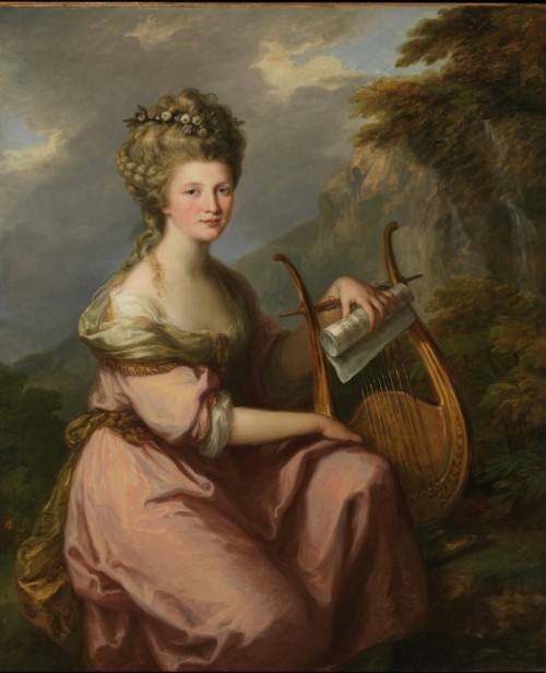 arlathhan:Portrait of Sarah Harrop (Mrs. Bates) as a MuseAngelica KauffmanOil on canvasc. 1780 - 178