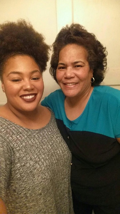 theladyinthestripeddress:  BLACKOUT!  Me & Mommy 😊 