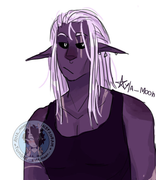 Someone asked about Arannis without braids and I erased the comment by accident but here he is!