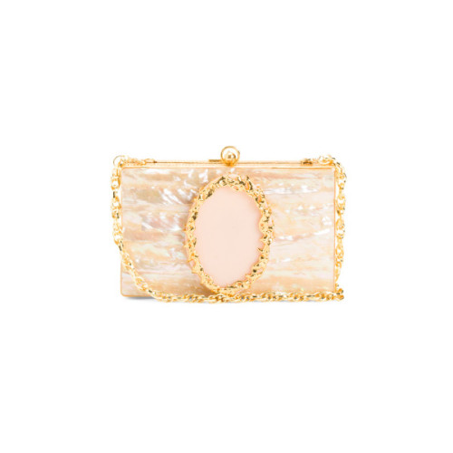 Mother Of Pearl Clutch ❤ liked on Polyvore (see more pink clutches)