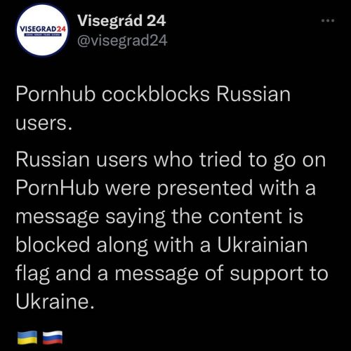 Porn Hub has done more against Russia in a week than the combined 4 years of the trump administratio