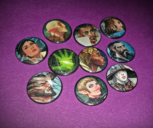 Dragon Age: Inquisition Companion Battle Icon 1-inch Buttons Gather your party and venture forth wit