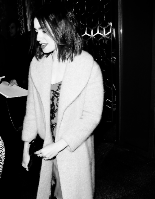 dailylilycollins:   My mom. It has nothing to do with acting. She guides me through