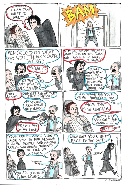 doodbog:How that scene would have actually played out.Mama Leia like a boss