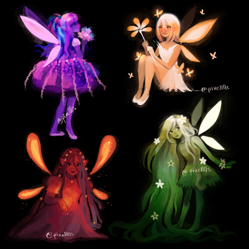 I drew some fairies! (please don’t repost/use without permission!) 