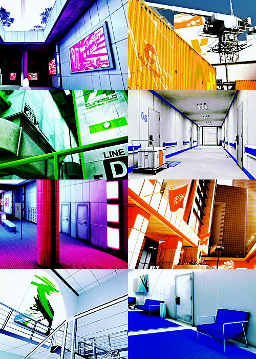 firaja:Mirror’s Edge colours: pink, orange, green, blue