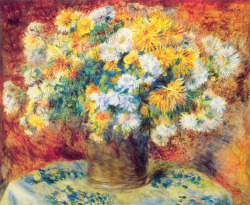 impressionism-art-blog:  Chrysan the mums by Pierre-Auguste Renoir