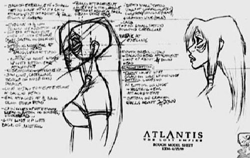 the-disney-elite:   Model sheets for Kida from Disney’s Atlantis: The Lost Empire (2001)