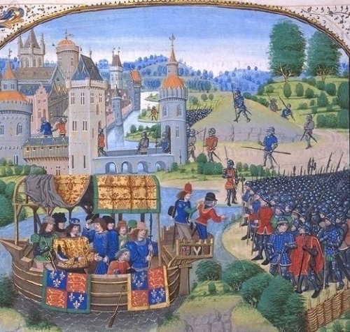 The 14-year-old King Richard II of England meets with a rebel army that has advanced on London durin