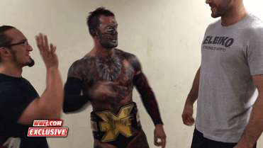 i-got-all-the-numbers:    Finn Bálor celebrates after winning the NXT Championship